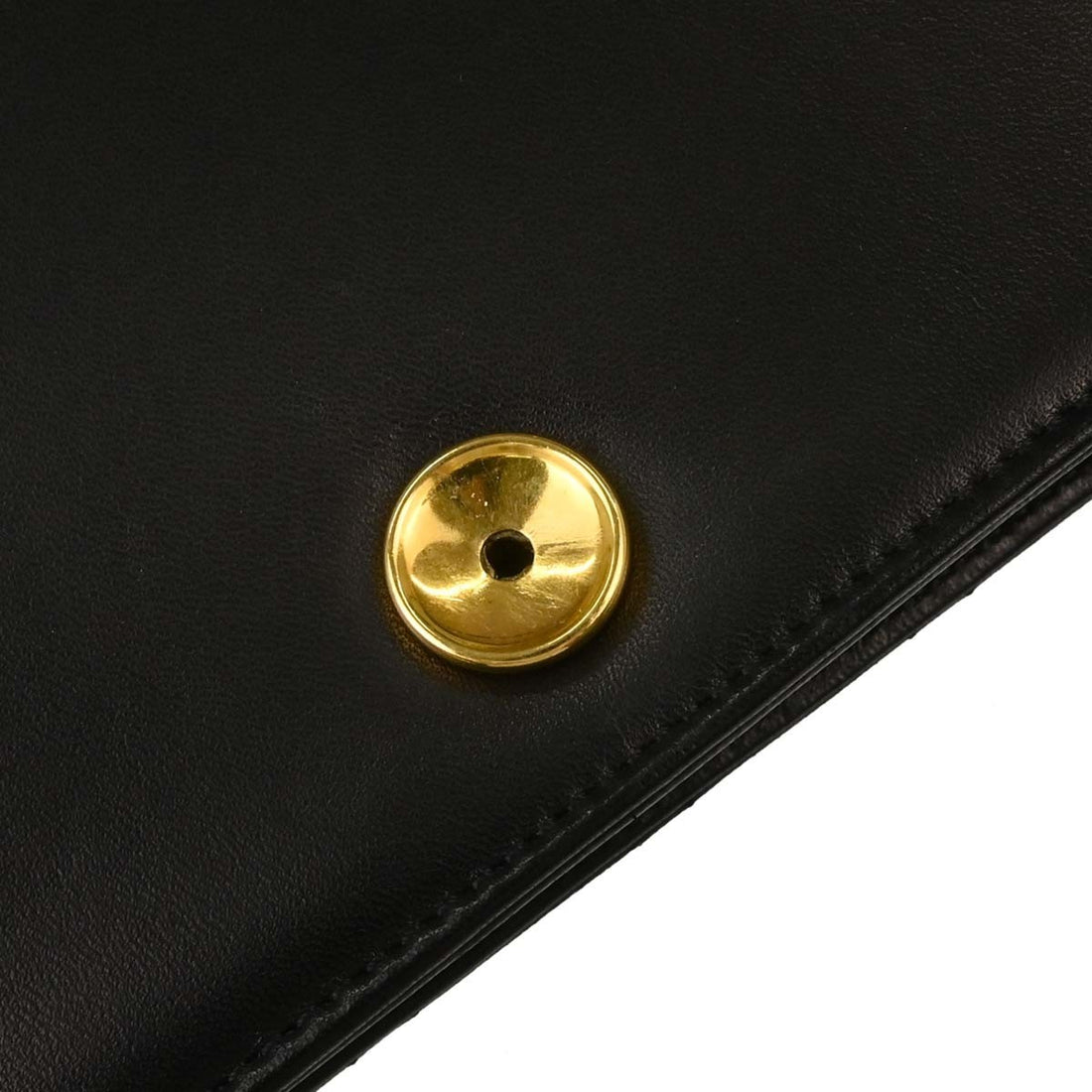 Borsa Chanel Pushlock Full Flap Vintage in Pelle di Agnello Nera