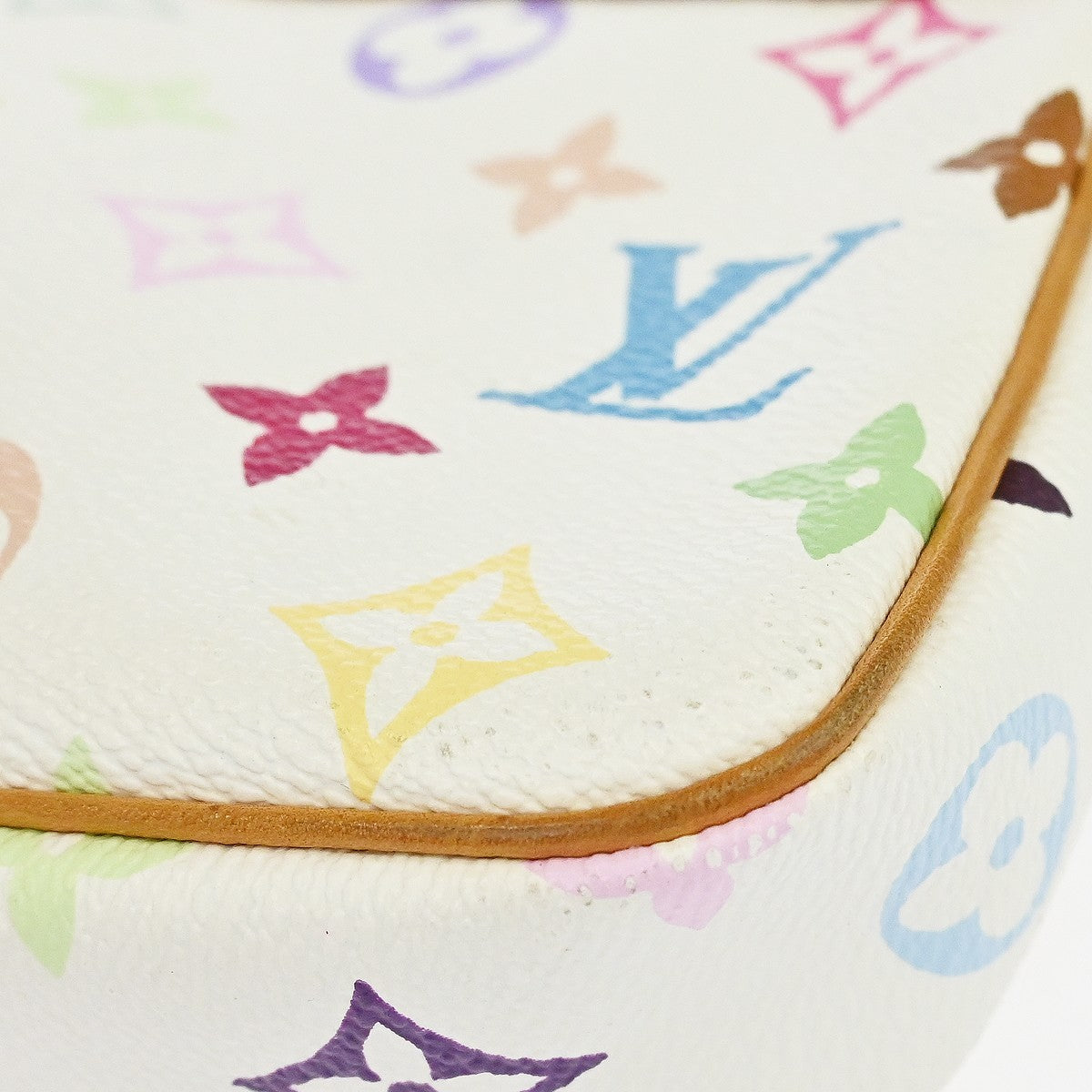 Louis Vuitton White Multicolor Pochette Accessoires