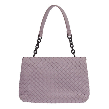 Bottega Veneta Purple Lambskin Intrecciato Hand Bag Vintage