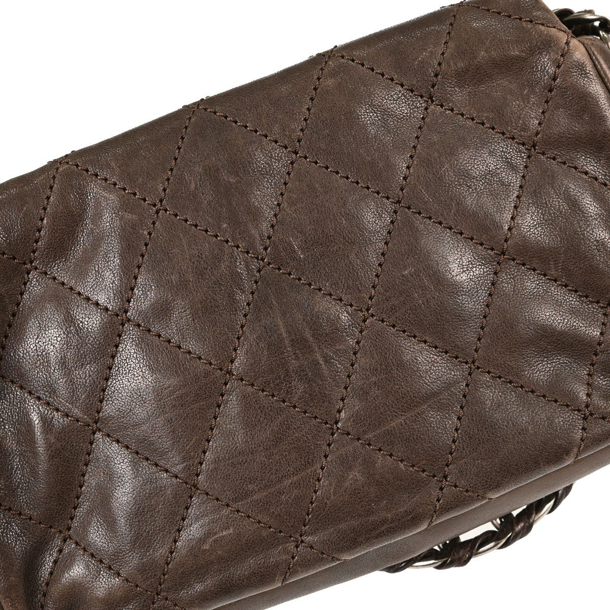 Chanel Brown Calfskin Modern Chain Handbag