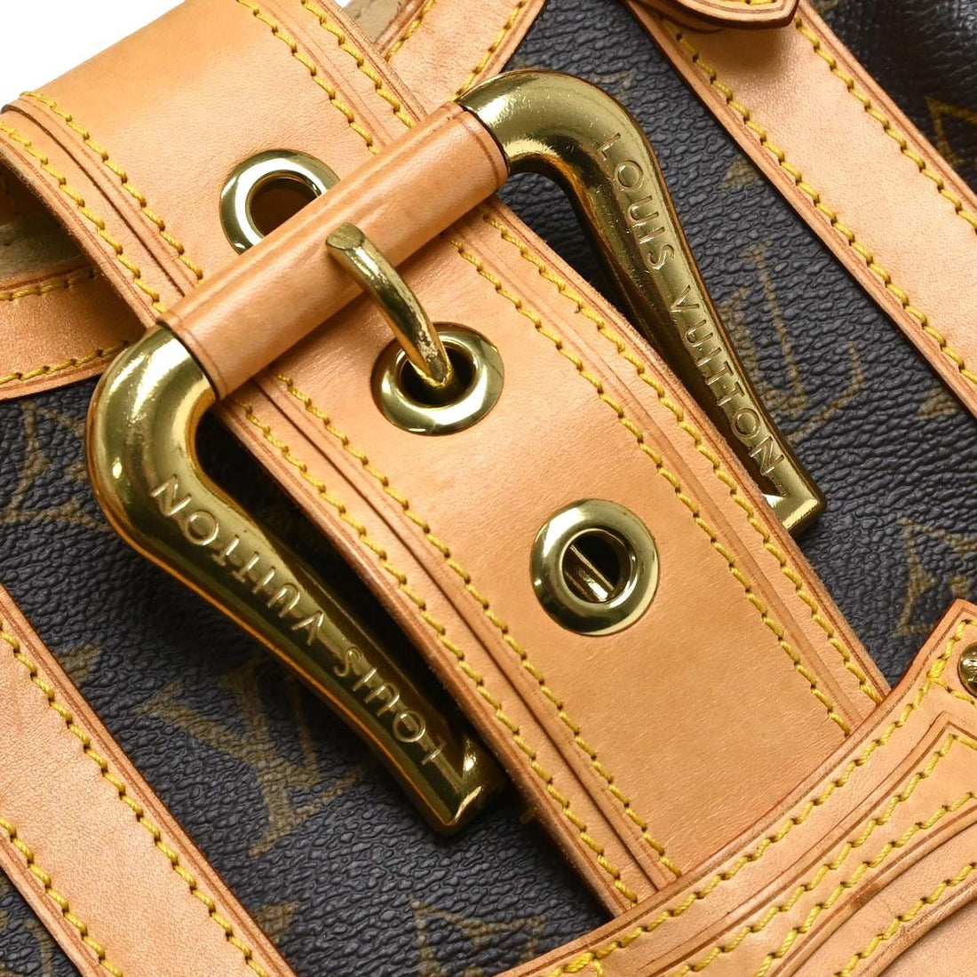 Borsa Louis Vuitton Monogram Theda PM Handbag Vintage in Monogram Canvas, Pelle Marrone