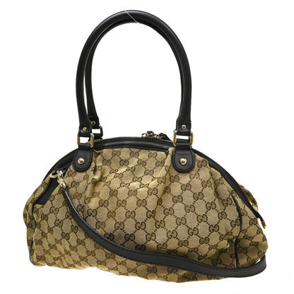 Gucci Beige Canvas GG Tote 2way Handbag Vintage