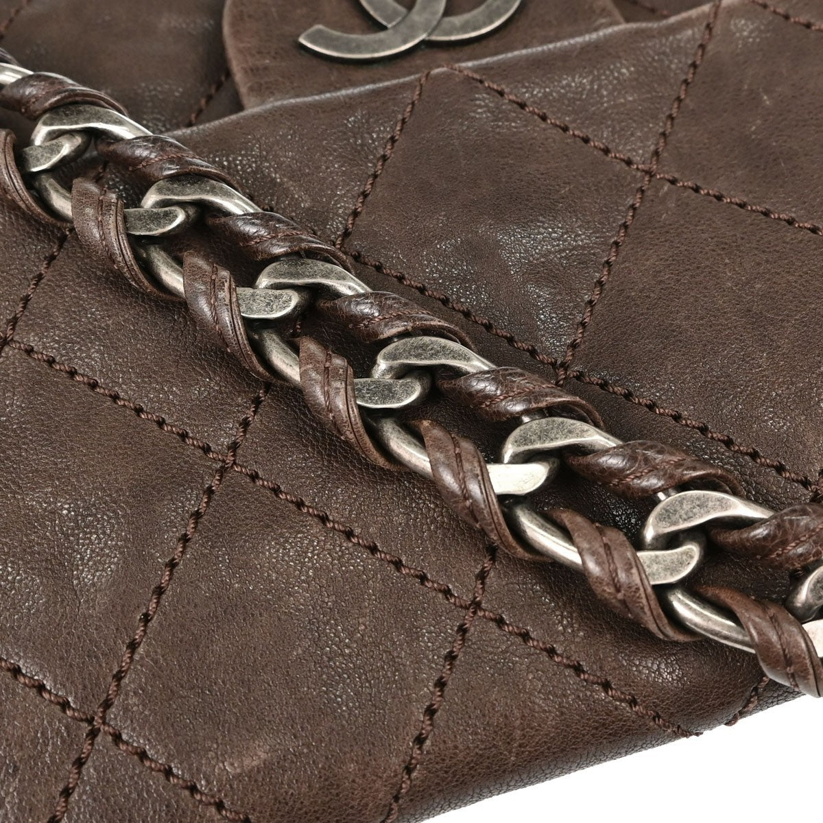 Chanel Brown Calfskin Modern Chain Handbag