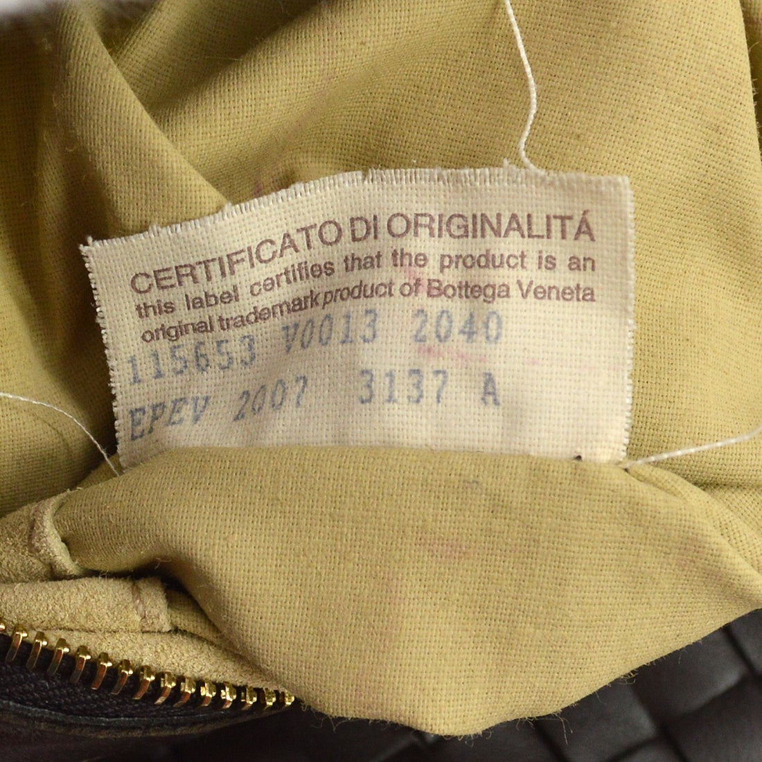 Borsa Bottega Veneta Brown Lambskin Intrecciato Hobo Handbag Vintage in Pelle Intrecciato Marrone