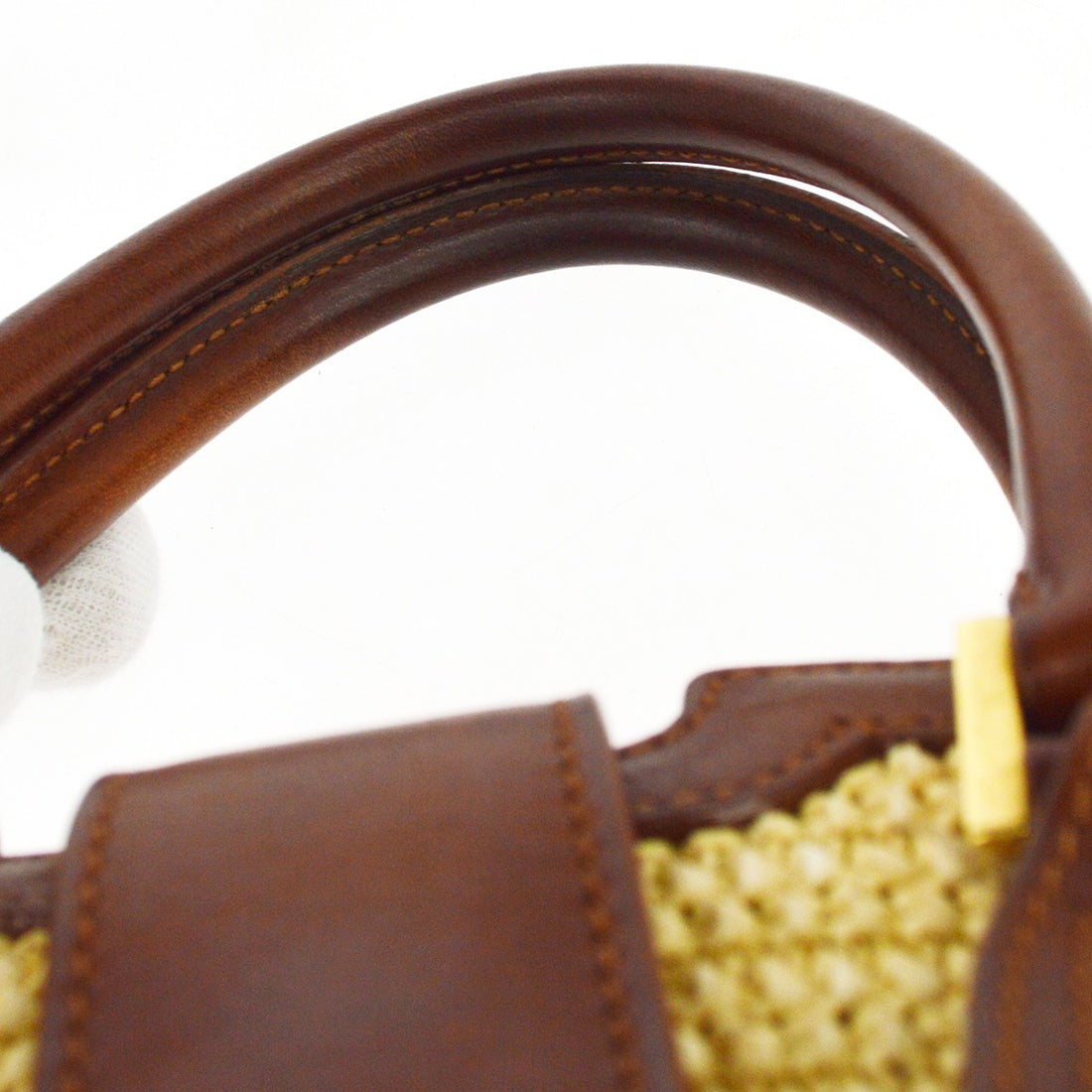 Borsa Saint Laurent Beige Straw Baby Cabas 2way Handbag Vintage in Paglia Beige