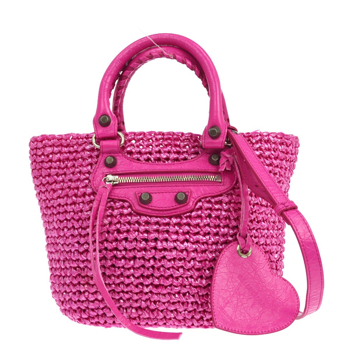 Balenciaga Pink Le Cagole Panier S Tote Bag