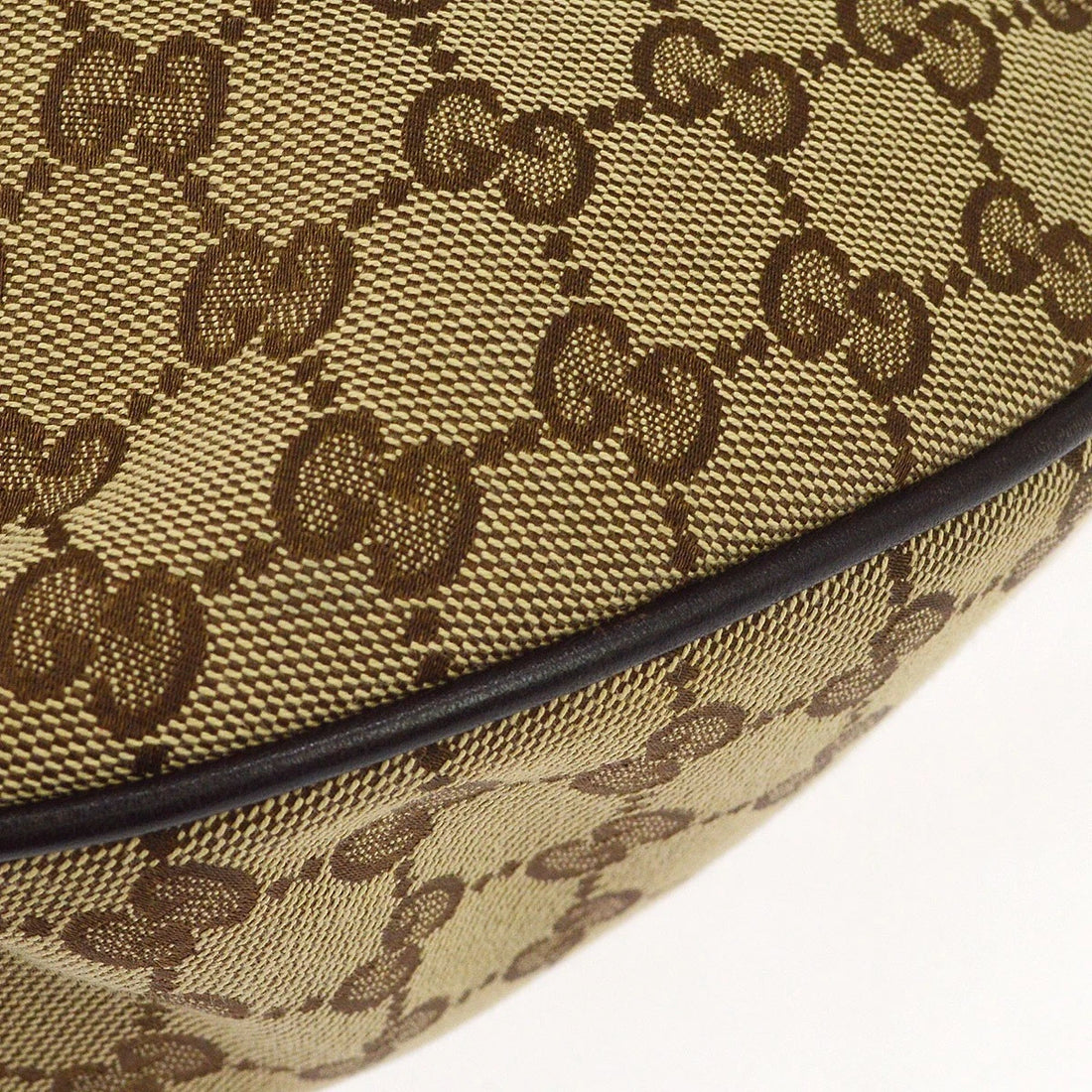 Borsa Gucci GG Canvas Wave Horsebit Hobo Bag Vintage in Tela, Pelle Beige