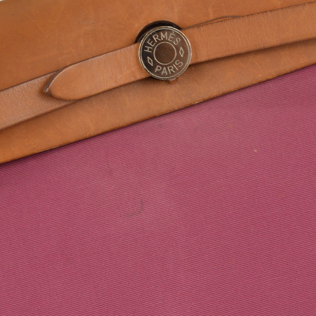 Hermes Rubis Canvas Natural Calfskin Herbag Zip PM