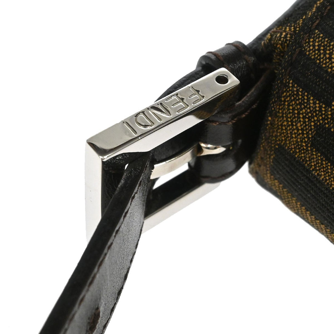 Borsa Fendi Baguette Zucca Vintage in Tela Marrone