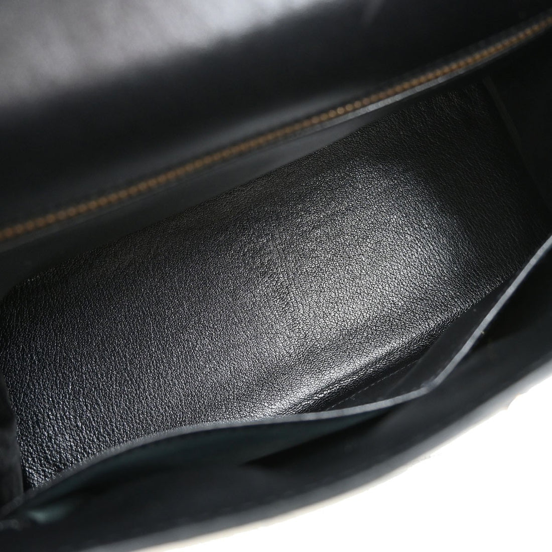 Borsa Hermès Black Box Calf Kelly 28 Sellier 2way Handbag Vintage in Box Calf, Pelle Nero