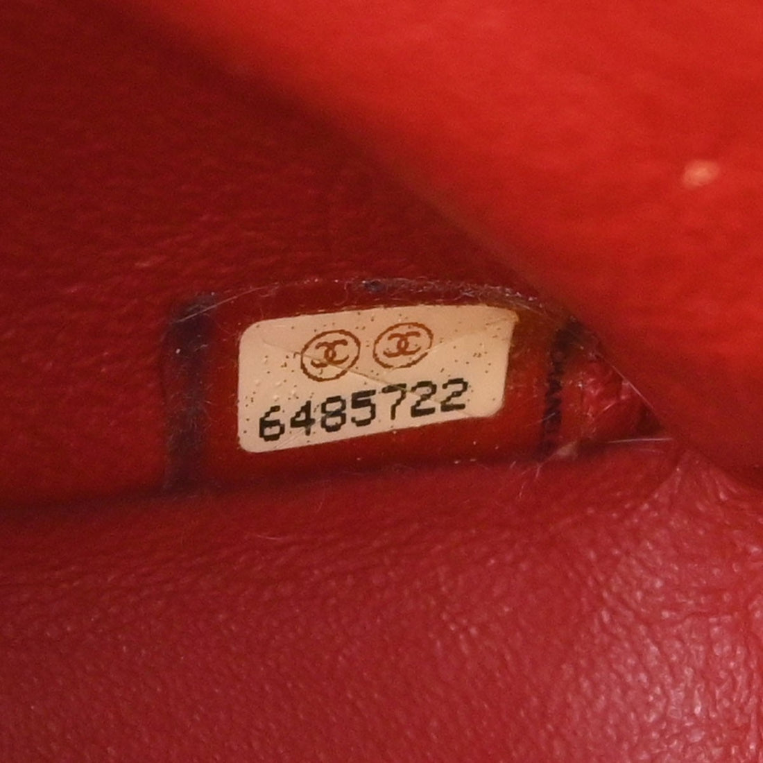 Borsa Chanel Single Flap Media Vintage in Vernice Beige e Rossa