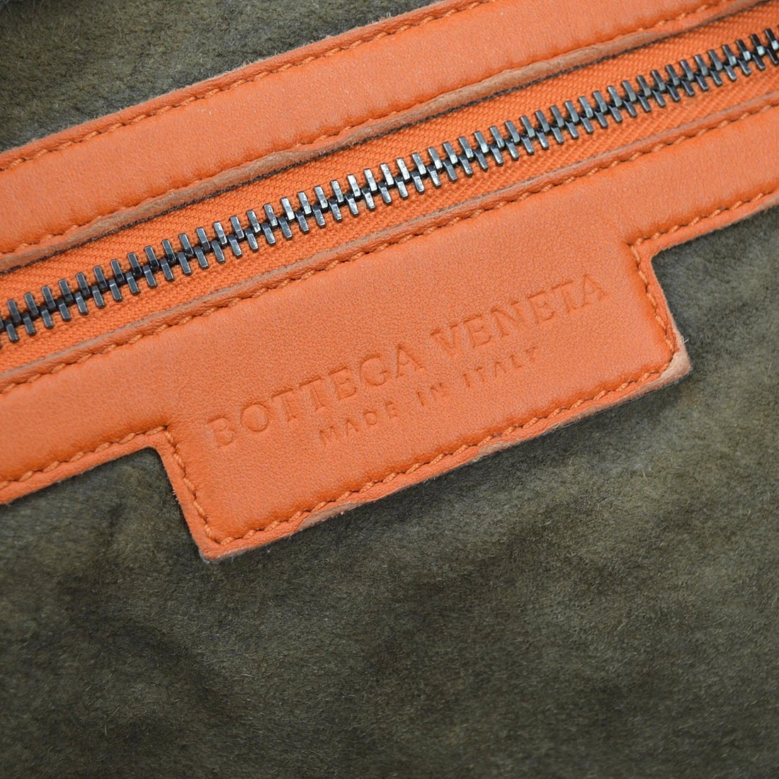 Borsa Bottega Veneta Intrecciato Hobo Handbag Vintage in Pelle Arancione
