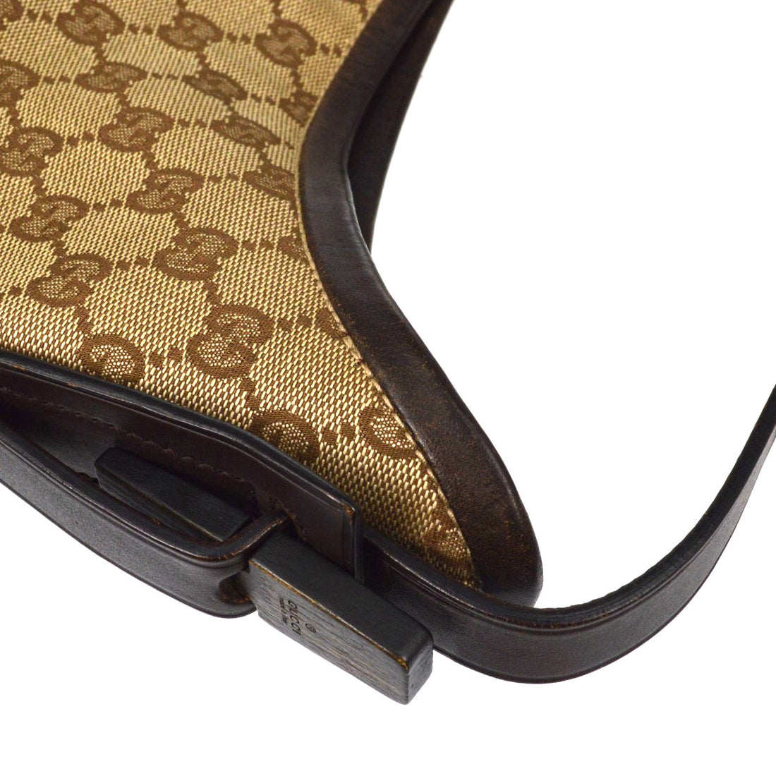 Borsa Gucci GG Vintage a Spalla in Tela e Pelle Beige