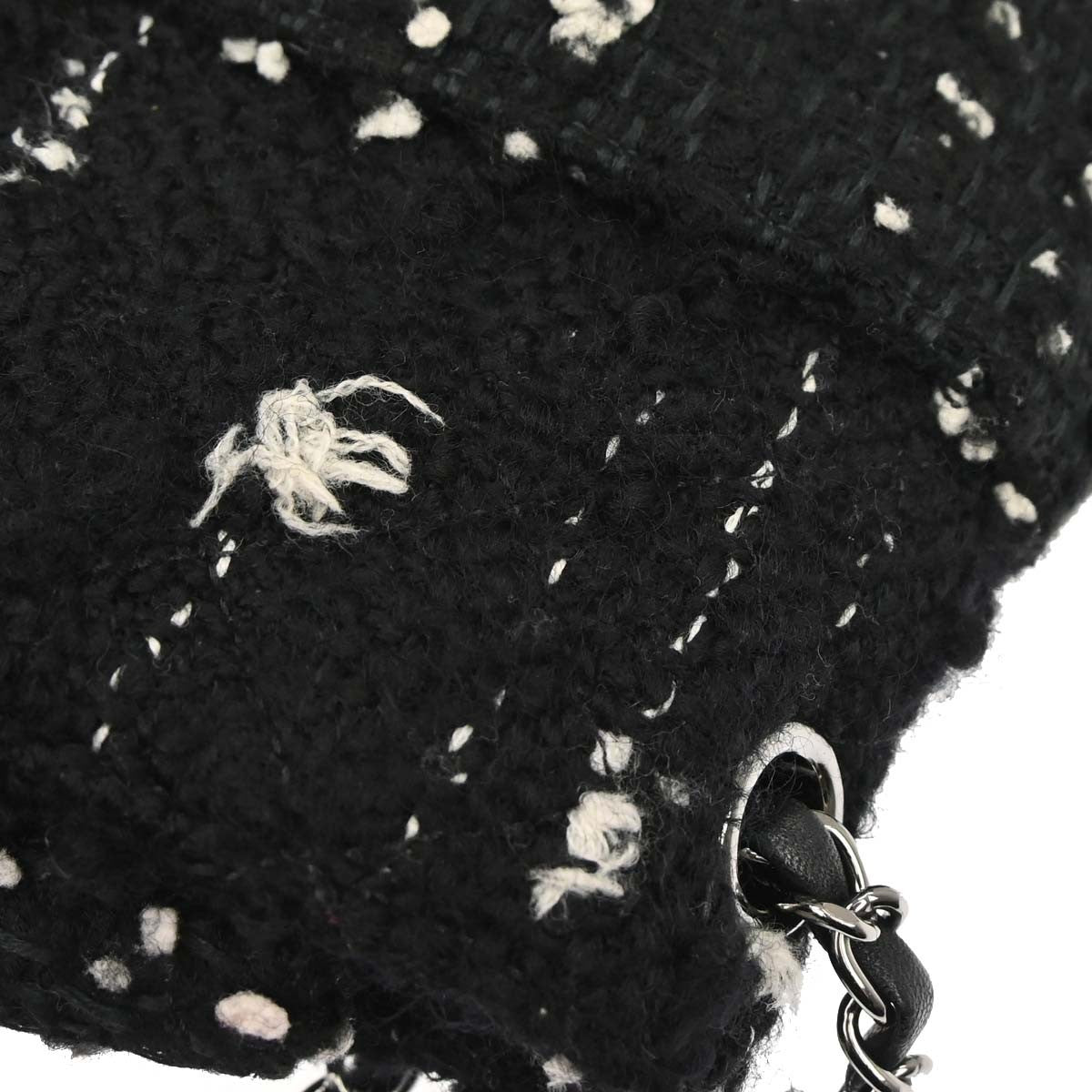 Chanel Black Tweed Elementary Chic Flap Shoulder Bag Vintage