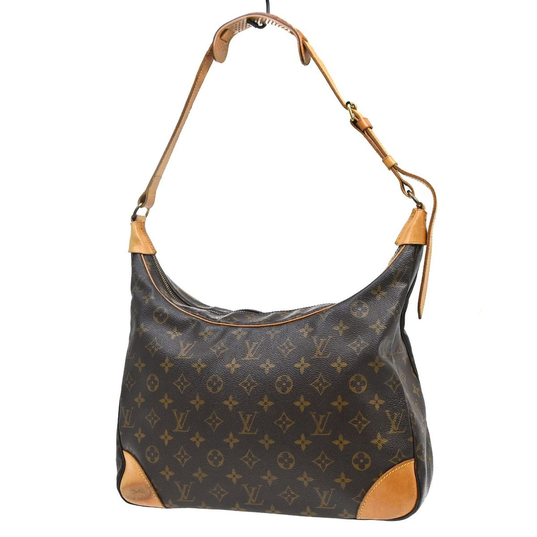 Borsa Louis Vuitton Boulogne 35 Vintage in Pelle Marrone
