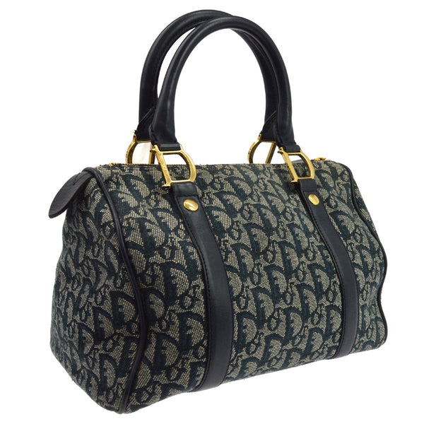 Borsa Christian Dior Navy Trotter Duffle Handbag Vintage in Canvas Trotter Blu