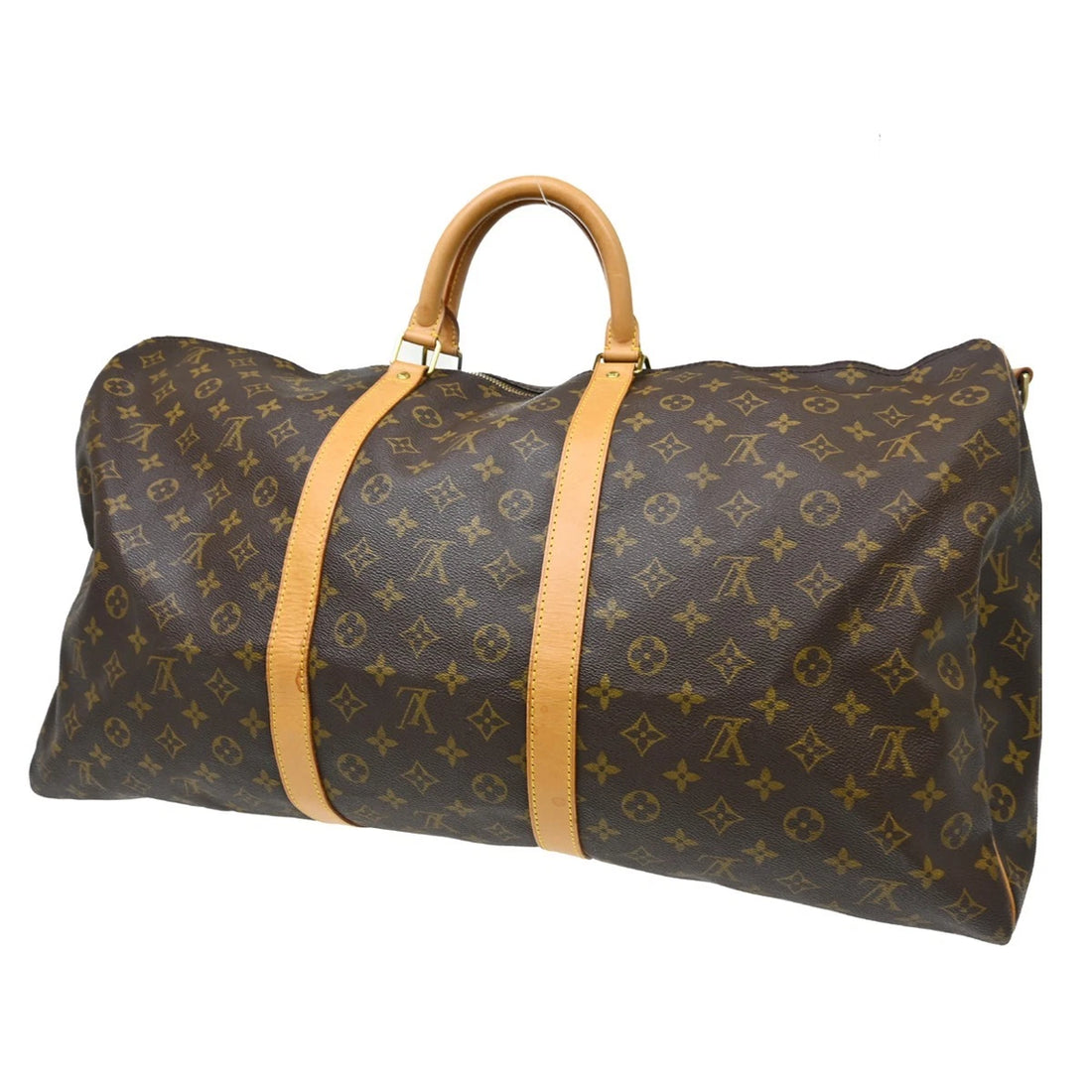 Borsa Louis Vuitton Monogram Keepall Bandouliere 60 Bag Vintage in Monogram Canvas, Leather Marrone