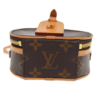 Borsa Louis Vuitton Mini Boîte Chapeau Vintage in Tela Monogram Marrone