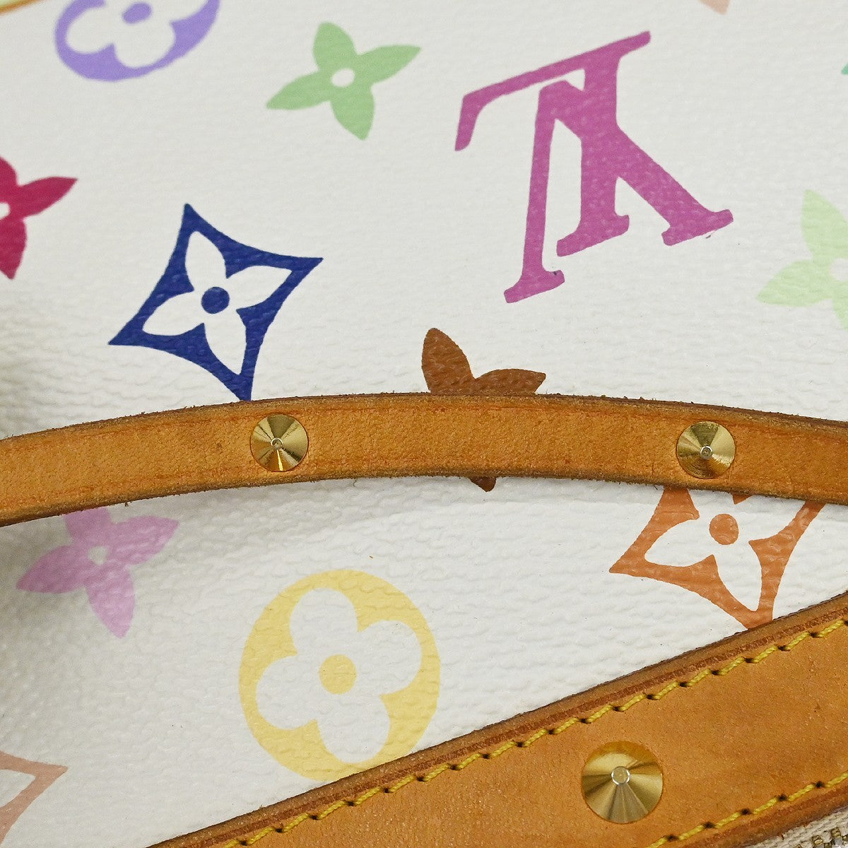 Louis Vuitton White Multicolor Pochette Accessoires