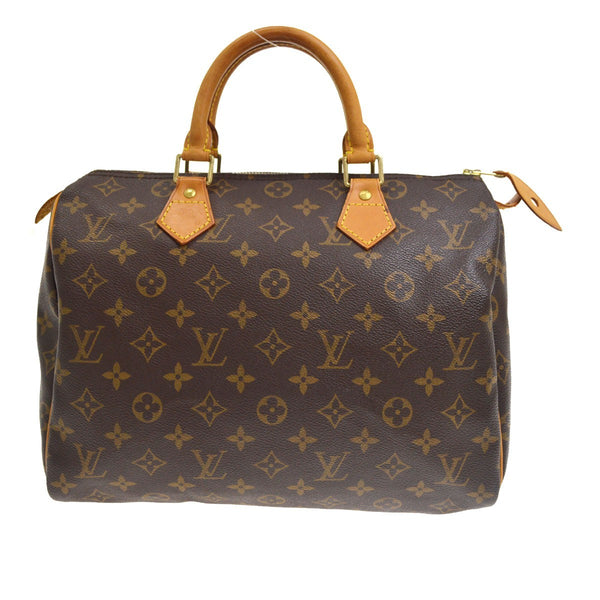 Borsa Louis Vuitton Speedy 30 Handbag Monogram Canvas Vintage in Monogram Canvas Marrone