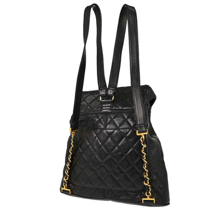 Chanel Circle Lock Backpack Vintage in Pelle di Agnello Nera