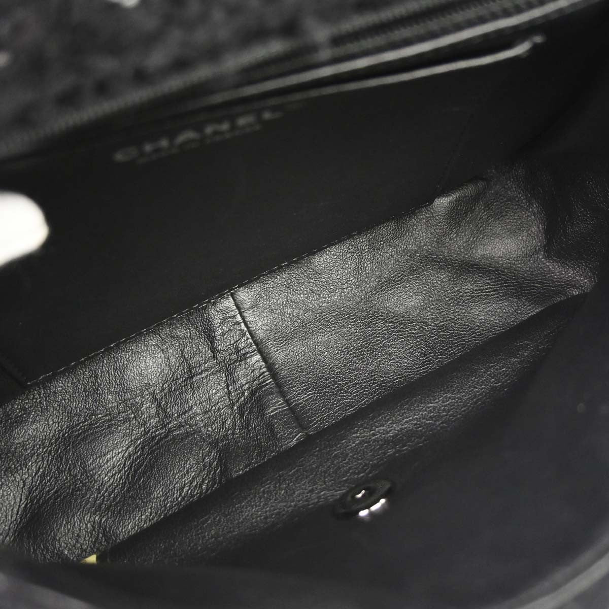 Chanel Black Tweed Elementary Chic Flap Shoulder Bag Vintage