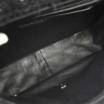 Chanel Black Tweed Elementary Chic Flap Shoulder Bag Vintage
