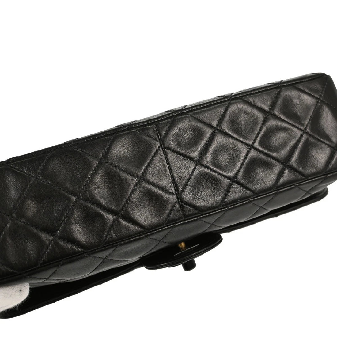 Borsa Chanel Single Flap Vintage in Pelle di Agnello Nera