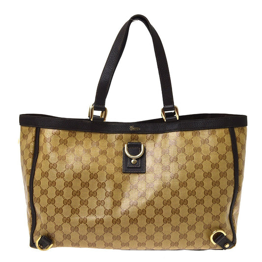 Gucci Beige PVC GG Abbey Line Hand Bag