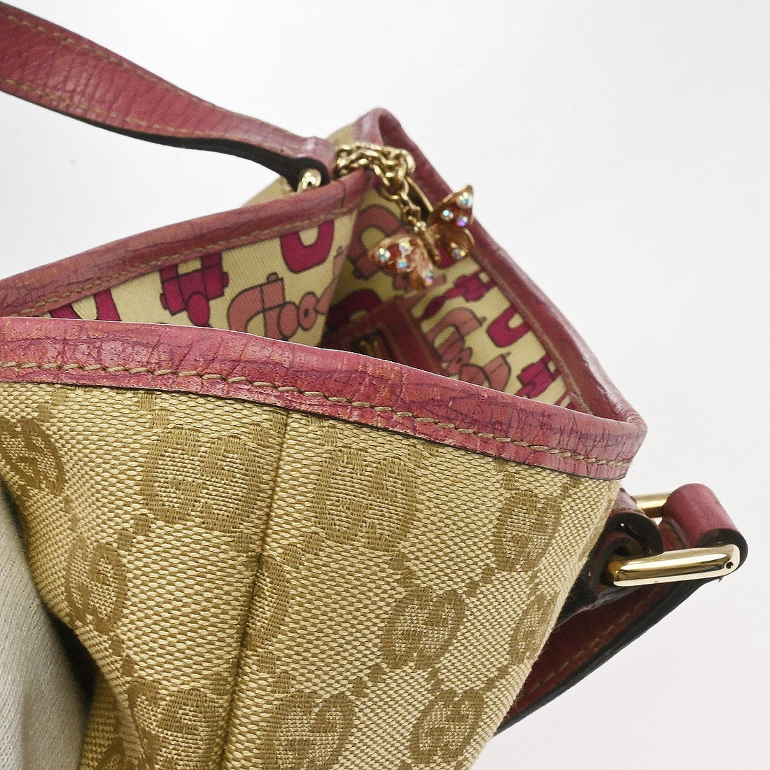 Borsa Gucci GG Tote Vintage in Tela Beige