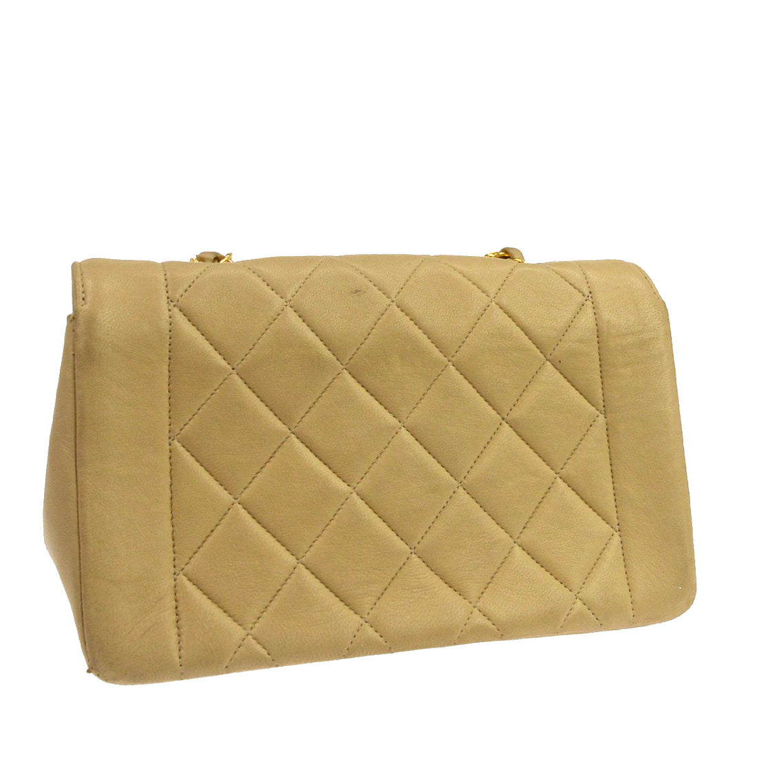 Borsa Chanel Small Diana Vintage in Pelle di Agnello Beige