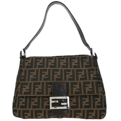 Fendi Brown Canvas Zucca Mamma Baguette Handbag