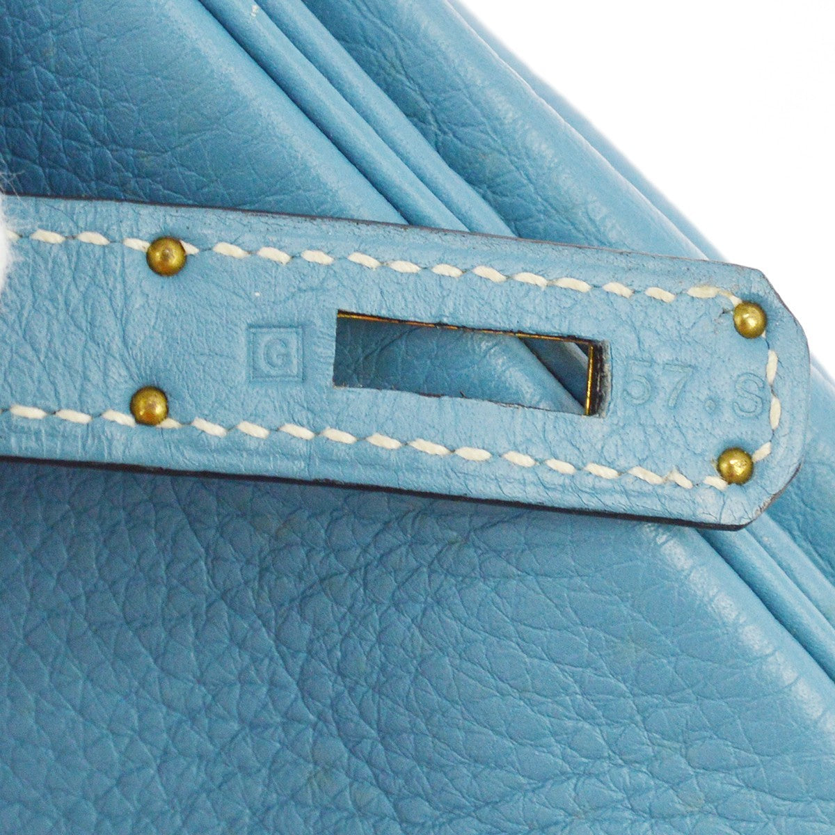 Borsa Hermès Birkin 35 Vintage in Pelle Clémence Blu