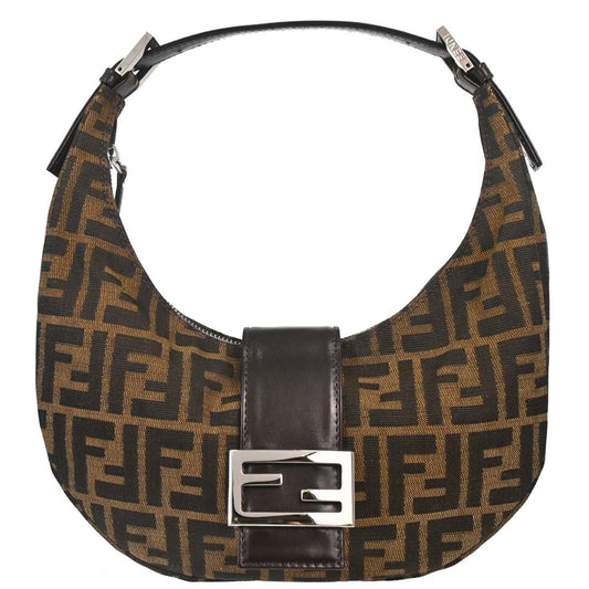 Borsa Fendi Zucca vintage in tela marrone, rif. VI238