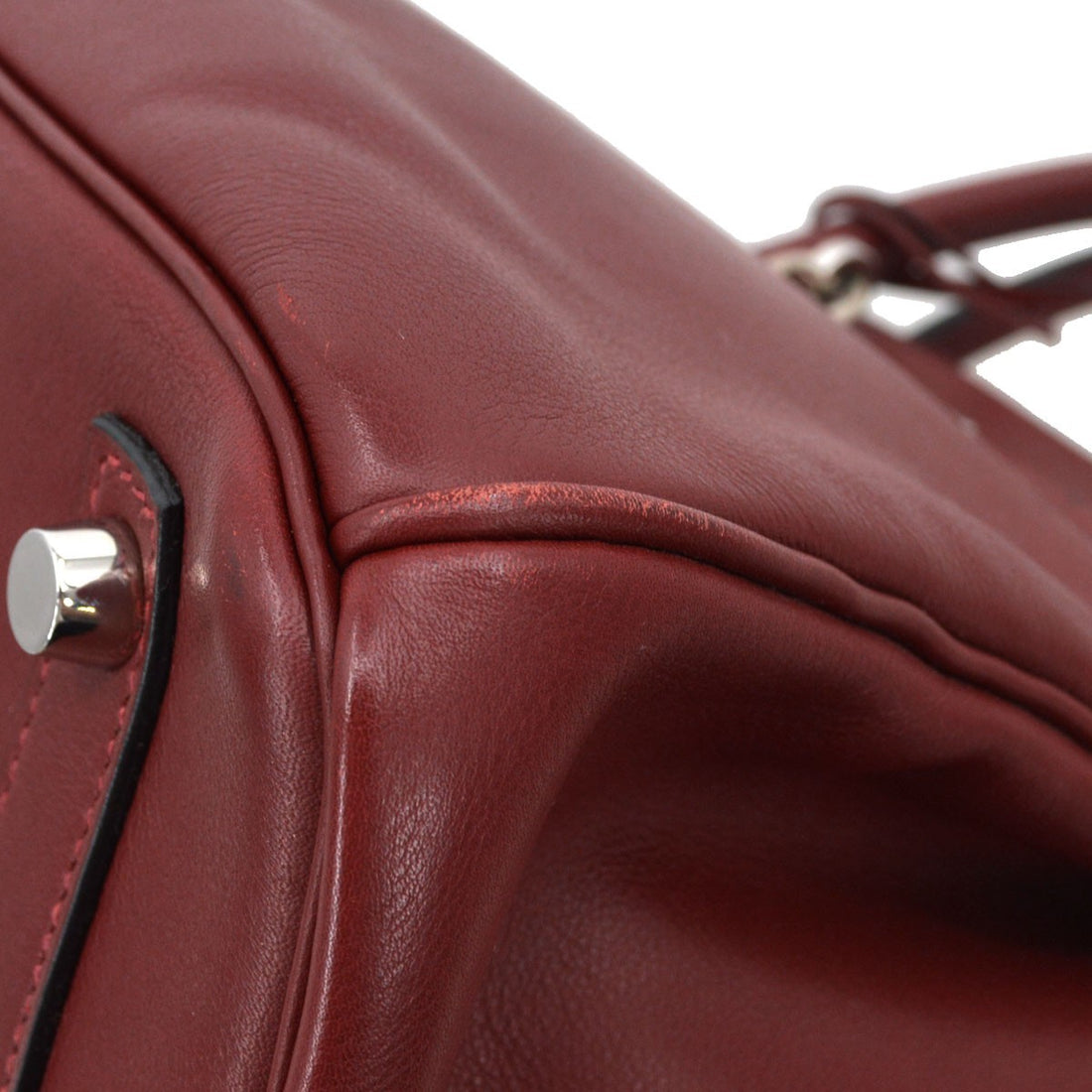 Borsa Hermès Rouge H Swift Birkin 30 Handbag Vintage in Pelle Swift Rouge H