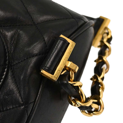 Chanel Circle Lock Backpack Vintage in Pelle di Agnello Nera