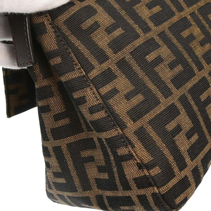 Fendi Brown Canvas Zucca Mamma Baguette Handbag