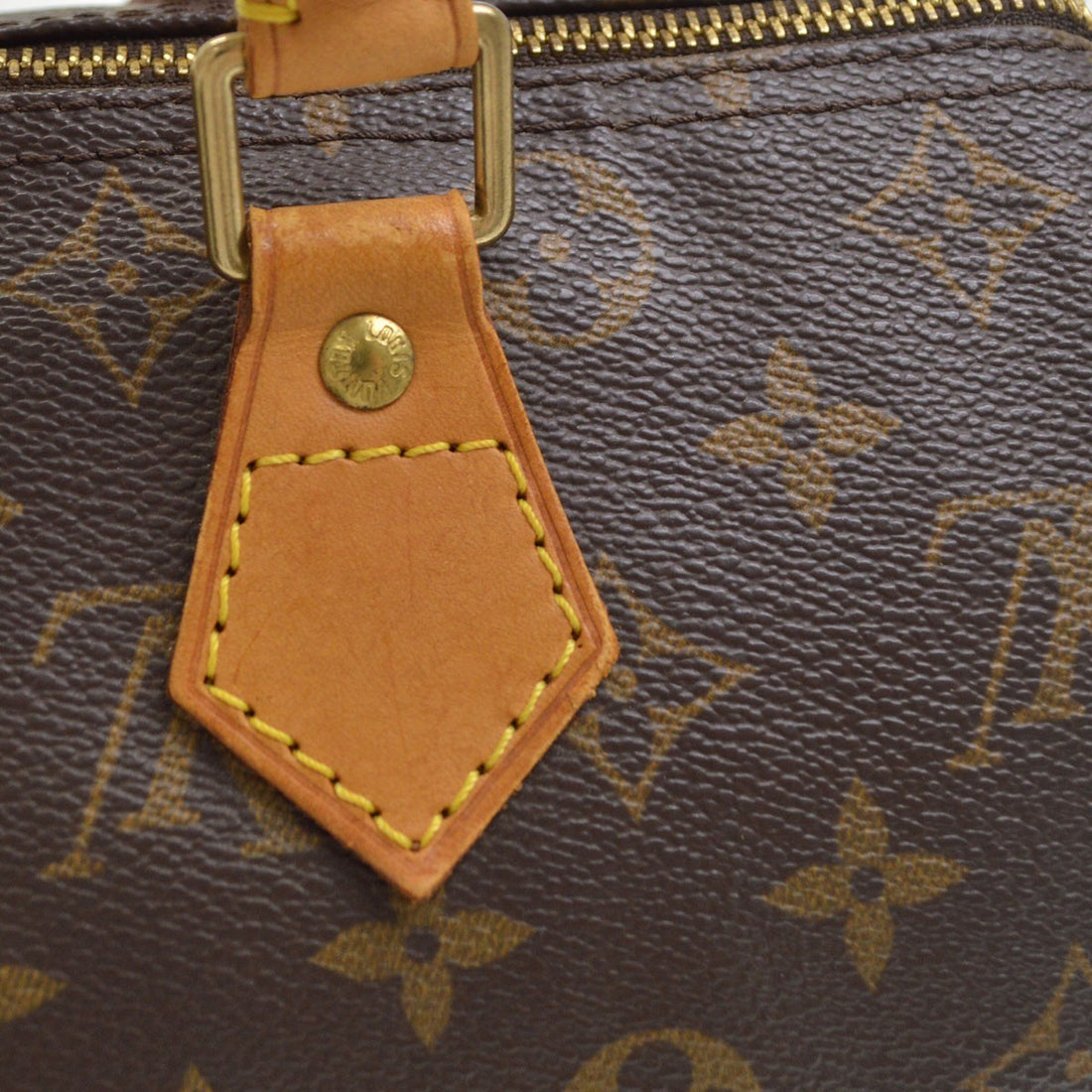 Borsa Louis Vuitton Speedy 30 Handbag Monogram Canvas Vintage in Monogram Canvas Marrone