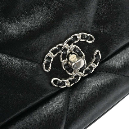 Borsa Chanel Dix-neuf 19 2Way Flap Vintage in Pelle di Agnello Nera
