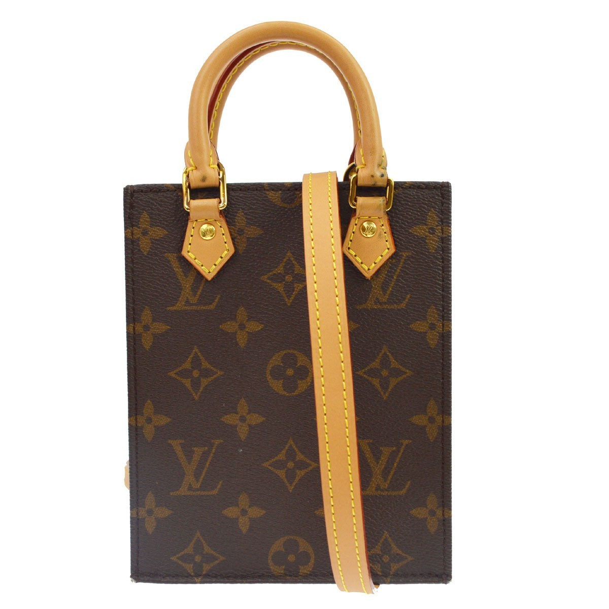 Louis Vuitton Monogram Petit Sac Plat Tote Handbag
