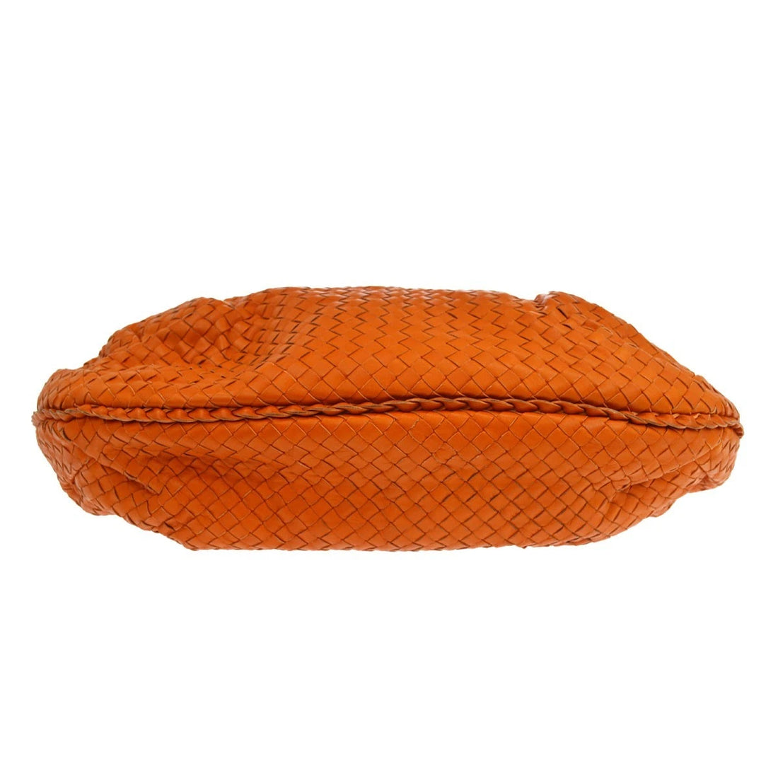 Borsa Bottega Veneta Intrecciato Hobo Handbag Vintage in Pelle Arancione