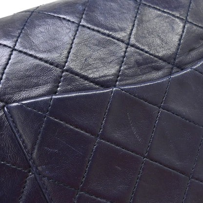 Chanel Navy Lambskin Small Classic Double Flap Shoulder Bag