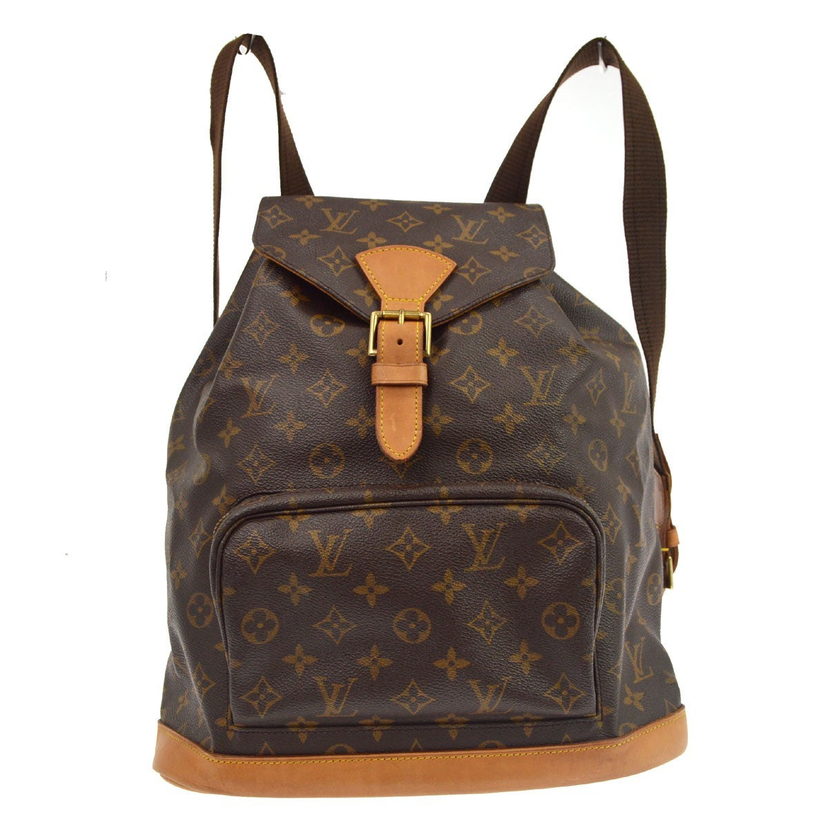 Borsa Louis Vuitton Montsouris GM Vintage in Tela Monogram e Pelle Marrone