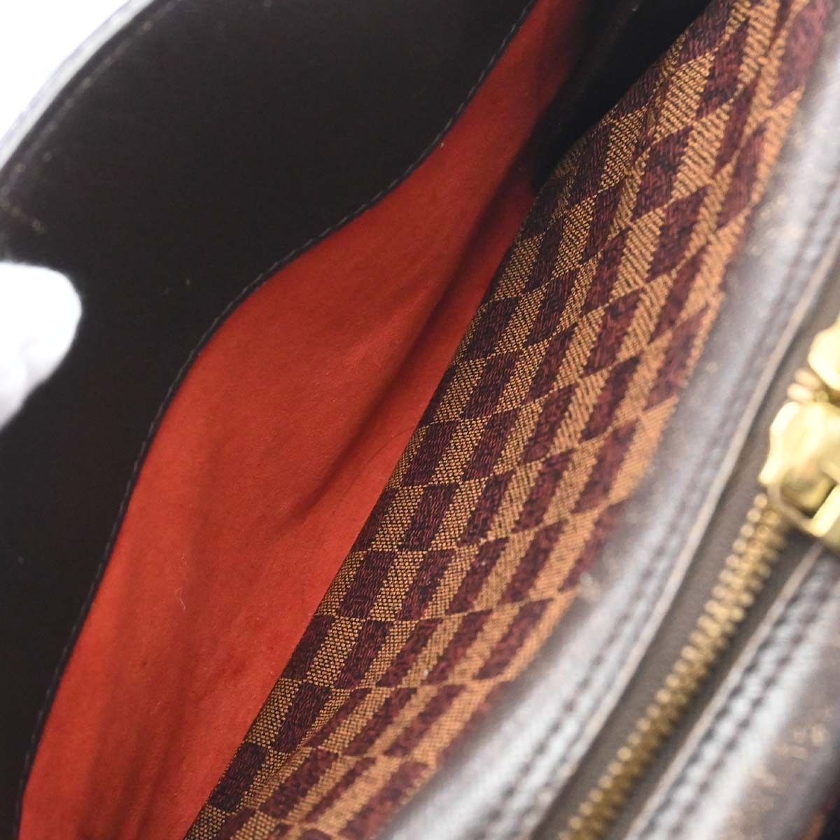 Louis Vuitton Triana Handbag Damier Canvas Ebene