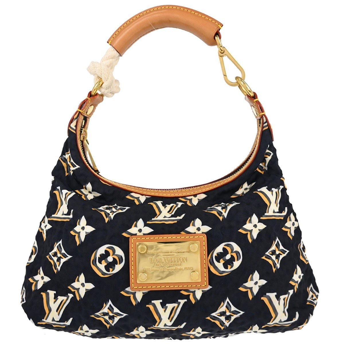 Louis Vuitton Navy Cruise Bulles PM Handbag Vintage