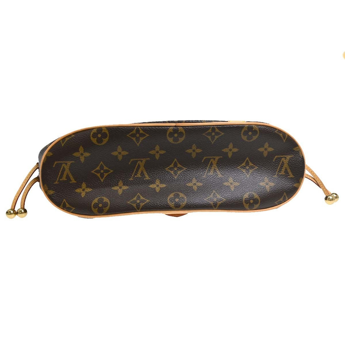 Borsa Louis Vuitton Monogram Theda PM Handbag Vintage in Monogram Canvas, Pelle Marrone