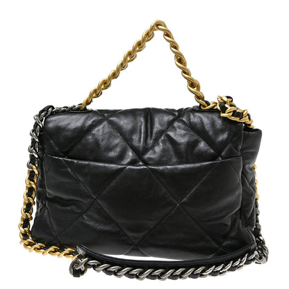 Chanel Black Lambskin 19 Large 2way Handbag