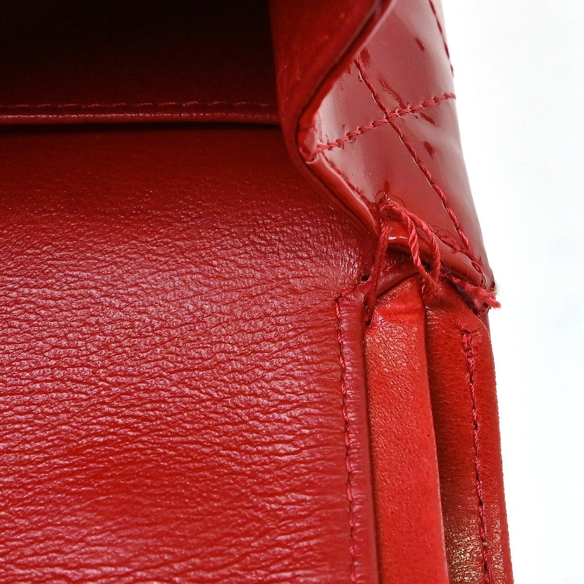 Chanel Red Patent Leather Medium Classic Double Flap Shoulder Bag