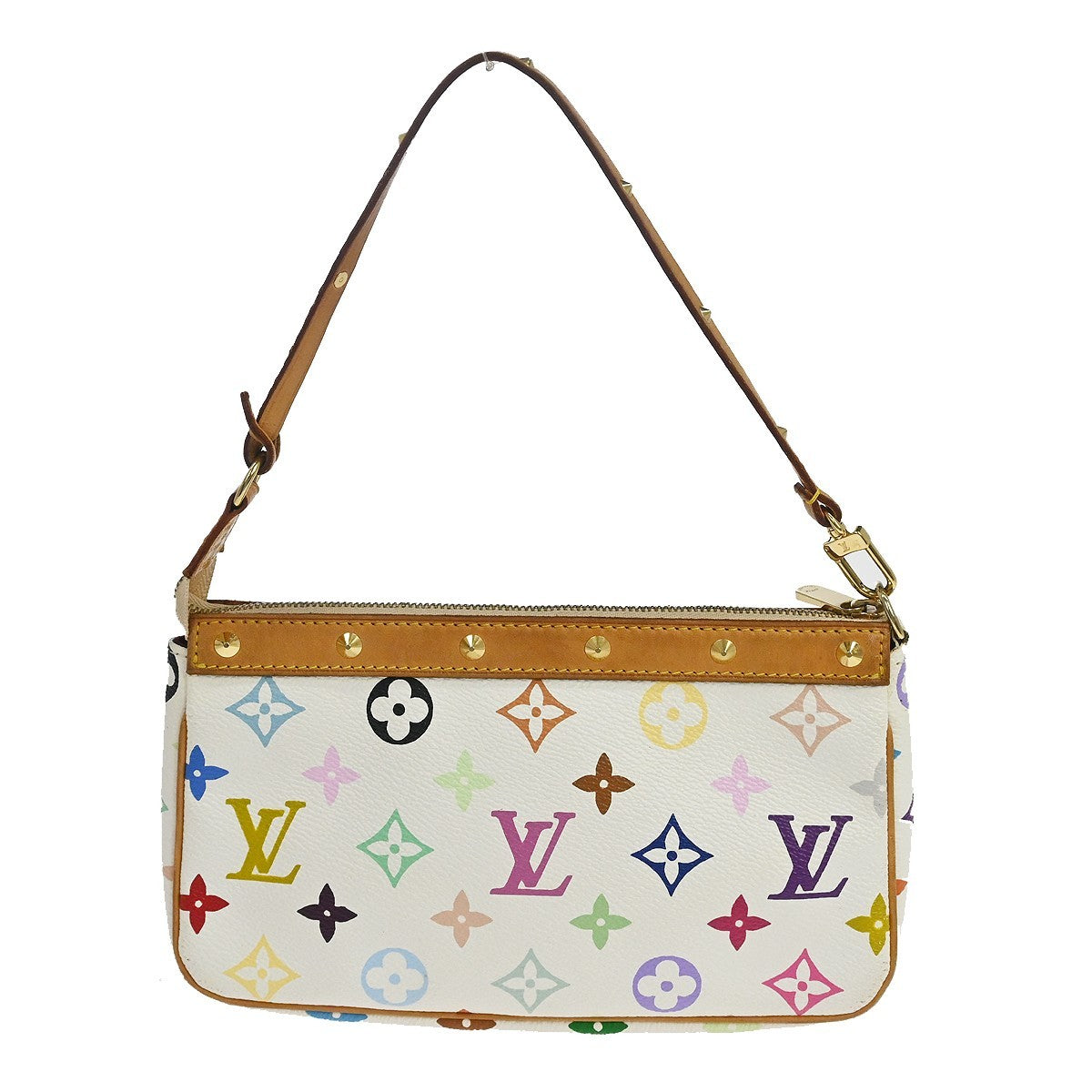 Louis Vuitton White Multicolor Pochette Accessoires