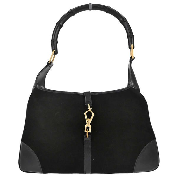 Borsa Gucci Bamboo Hobo Vintage in Camoscio Nero
